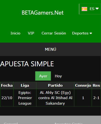 boleto de apuesta vip ganada